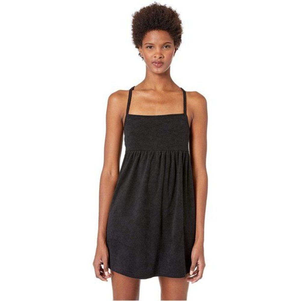 Kate Spade Marco Island Terry Cover Up Dress Black sz M NEW Women's